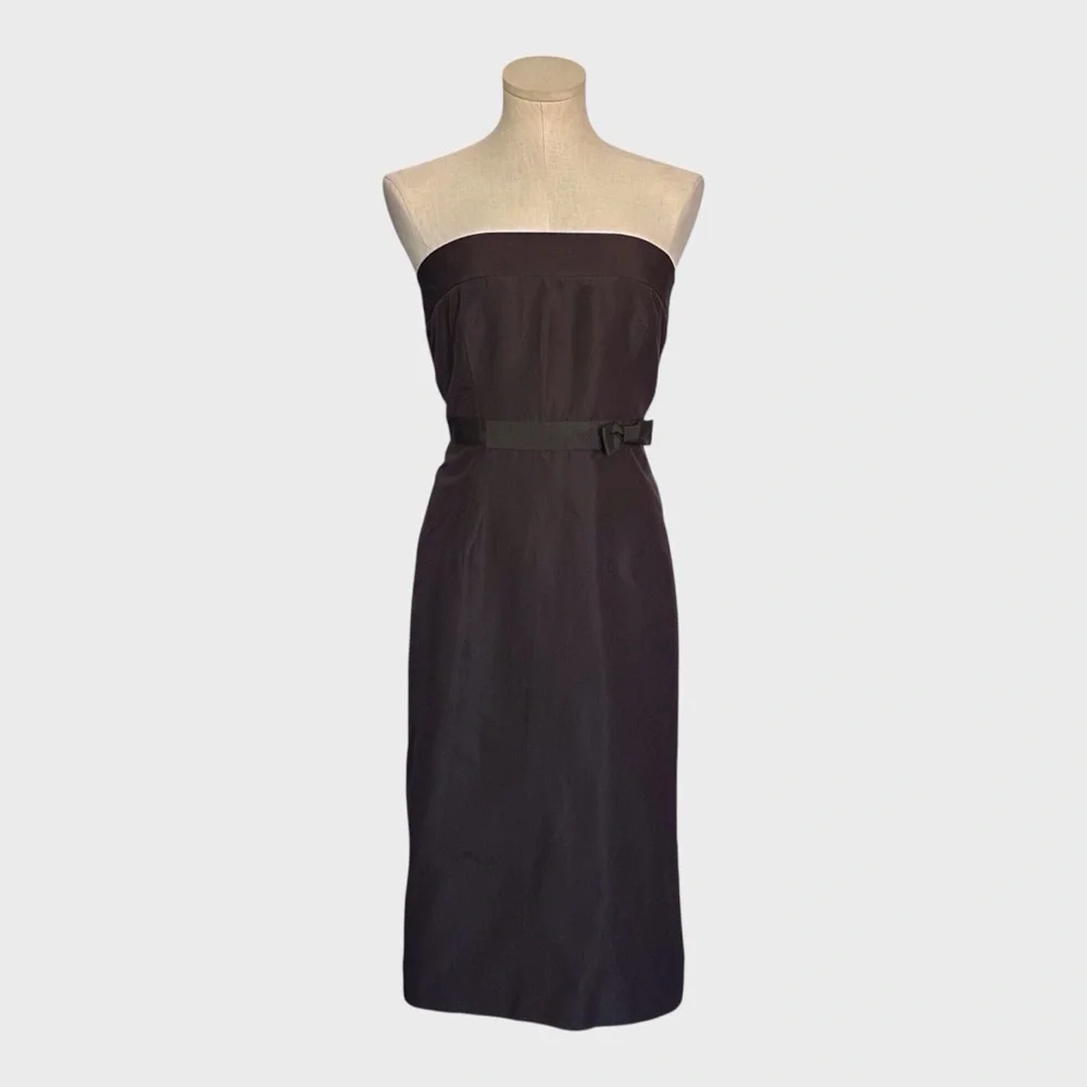 NWT J Crew Tall Emma Silk Faille Strapless Midi Dress